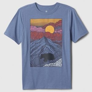 EUC Gap Size Small Blue Sunset Short Sleeve Graphic Tshirt!